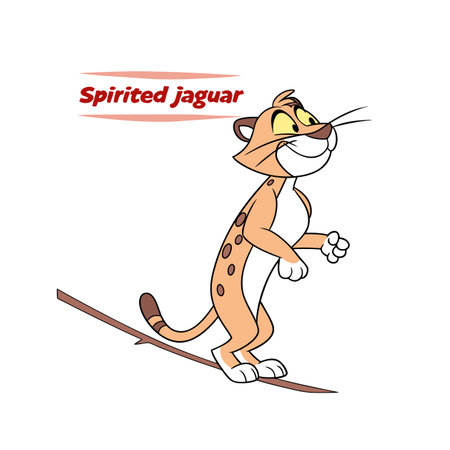 Jaguar's Fun Slacklining Adventureのイラスト素材