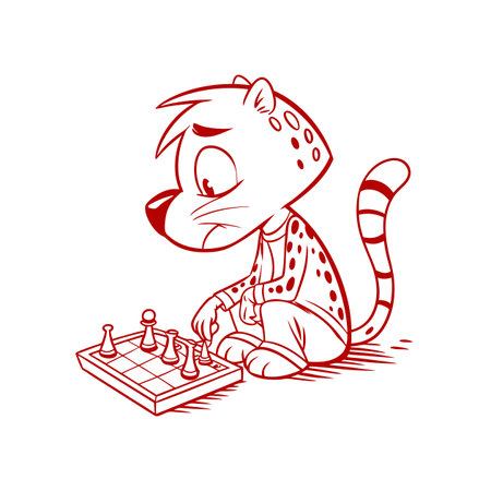 Jaguar's Strategic Chess Journeyのイラスト素材