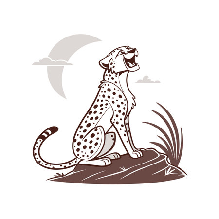 Cheetah's Inspiring Storytelling Momentのイラスト素材