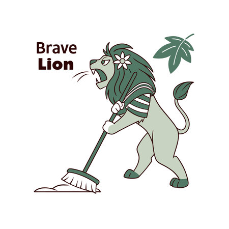 Lion's Fun Political Journeyのイラスト素材