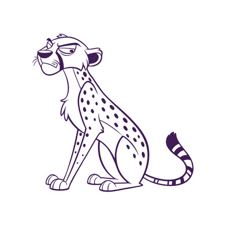 Cheetah's Tired Blogging Experienceのイラスト素材