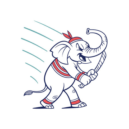 Elephant's Fencing Funのイラスト素材