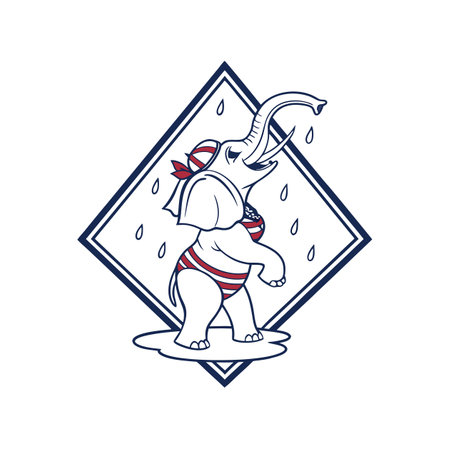 Elephant's Fun Experience in Playのイラスト素材