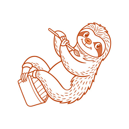Chilled Sloth Tattooingのイラスト素材