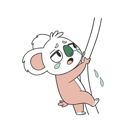 Adventurous Koala Exploring Cave Divingのイラスト素材