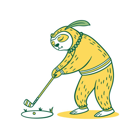 Sloth's Unsteady Golfing Adventureのイラスト素材