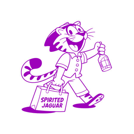 Freezing Jaguar Thrifting Vector Illustrationのイラスト素材