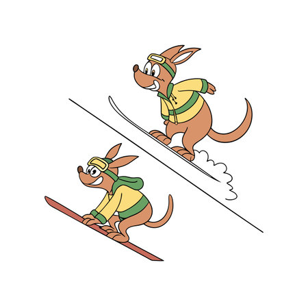 Kangaroo's Exciting Sailing Adventureのイラスト素材