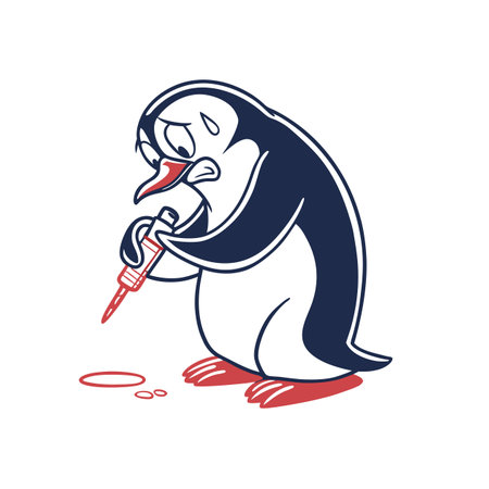Illustration of Weary Penguin Tattooingのイラスト素材