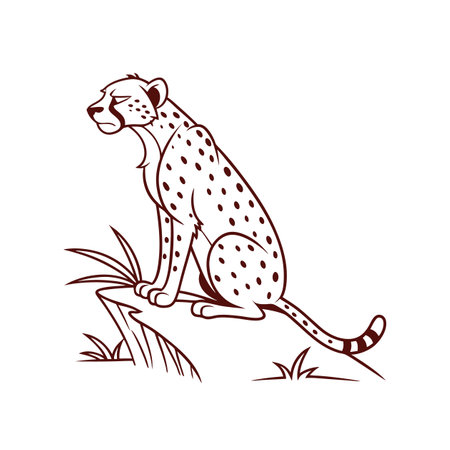 Illustration of Restored Cheetah Making Jewelryのイラスト素材