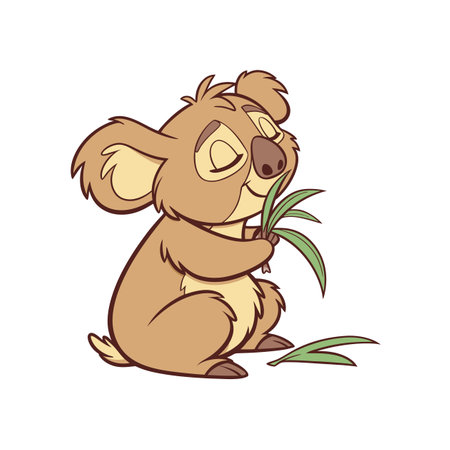 Vivid Koala Inline Illustration for Creativesのイラスト素材