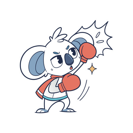 Koala Preparing for Boxing Challengeのイラスト素材