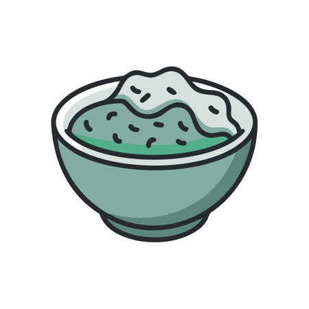 Creamy Spinach Dip in a Bowlのイラスト素材