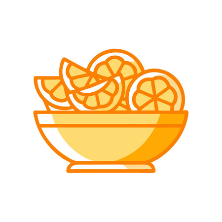 Colorful Fresh Sliced Orangesのイラスト素材