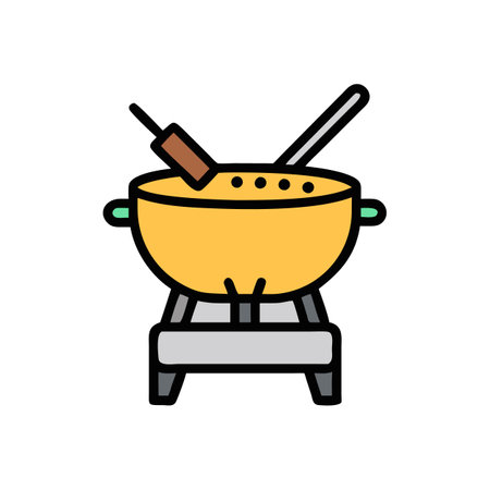 Tasty Cheese Fondue Dishのイラスト素材