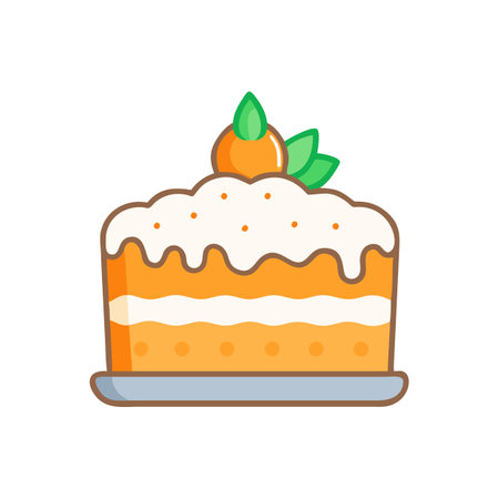 Nutritious Carrot Cake Sliceのイラスト素材