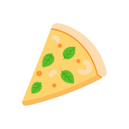 Fresh Basil Cheese Pizzaのイラスト素材