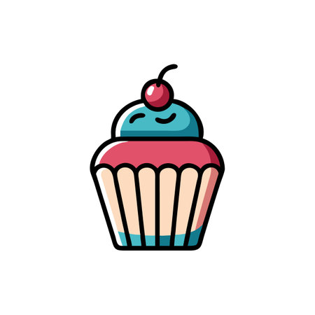 Nutritious Cupcake with Cherry