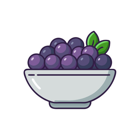 Fresh Acai Berries Bowl Delightのイラスト素材