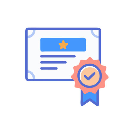 Stylish Accreditation Logo Illustrationのイラスト素材