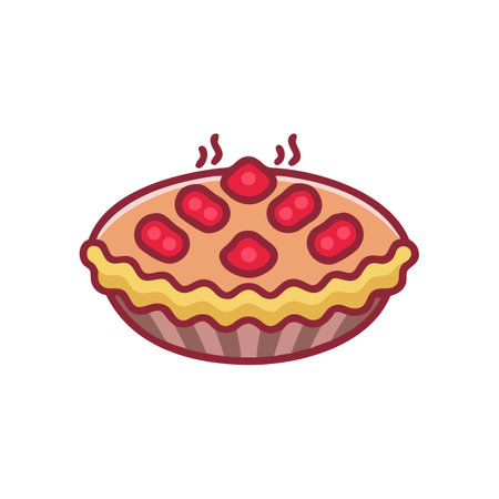 Nutritious Freshly Baked Cherry Pieのイラスト素材
