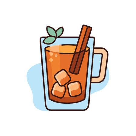 Classic Cinnamon Iced Tea for Relaxationのイラスト素材