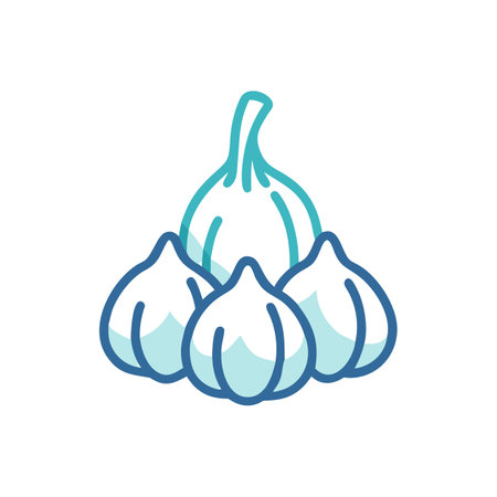 Fresh Garlic Cloves Bundled for Cookingのイラスト素材