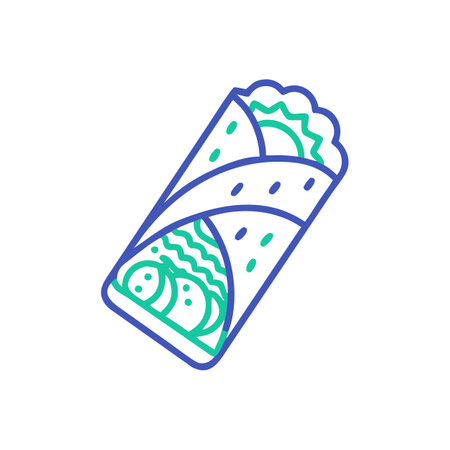 Savory Greek Gyro Wrap for Mealsのイラスト素材