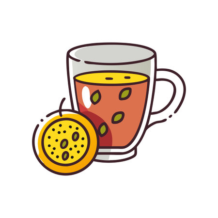 Chill Iced Passionfruit Tea for Relaxationのイラスト素材
