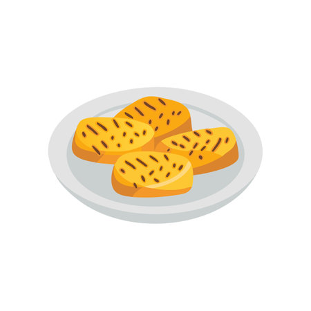 Savory Grilled Polenta Slices for Gatheringsのイラスト素材