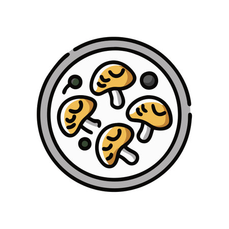 Savory Grilled Mushrooms with Garlic Infusionのイラスト素材