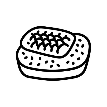 Delicious Grilled Tuna with Sesame Crustのイラスト素材