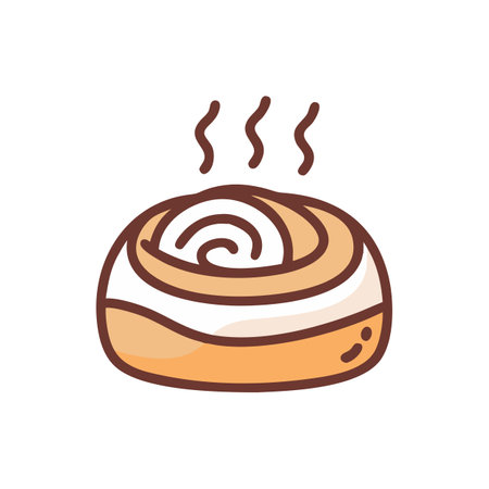 Delicious Hot Cinnamon Rollのイラスト素材