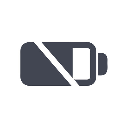 Creative Battery Half Graphic Iconのイラスト素材
