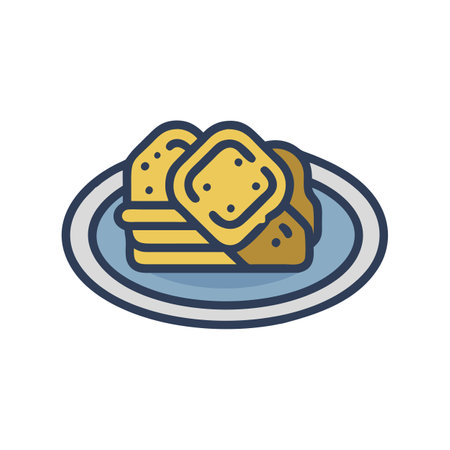 Delicious Plate of French Toastのイラスト素材
