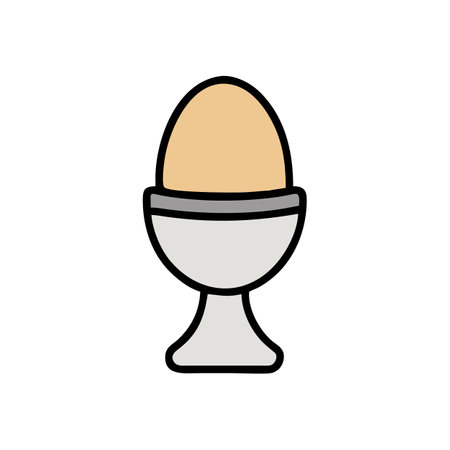 Delicious Soft Boiled Egg in Cup Artworkのイラスト素材