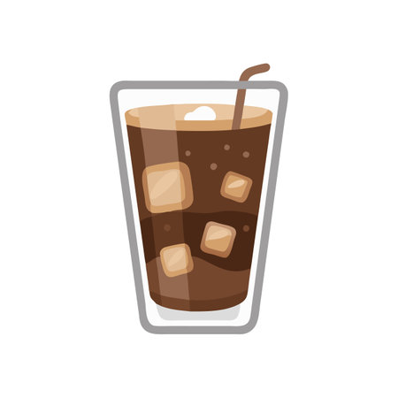 Smooth Iced Coffee for Daily Enjoymentのイラスト素材