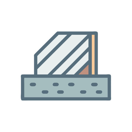 Construction Material Concrete Icon Designのイラスト素材
