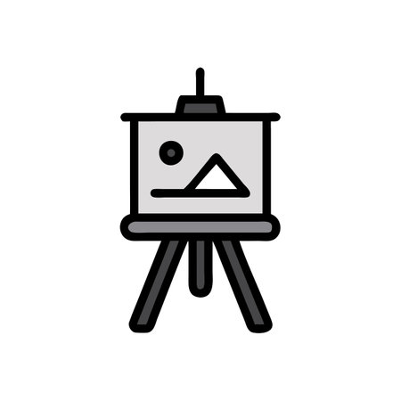 Artistic Easel Icon for Creativityのイラスト素材