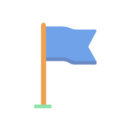 Modern Flag Icon for National Identityのイラスト素材