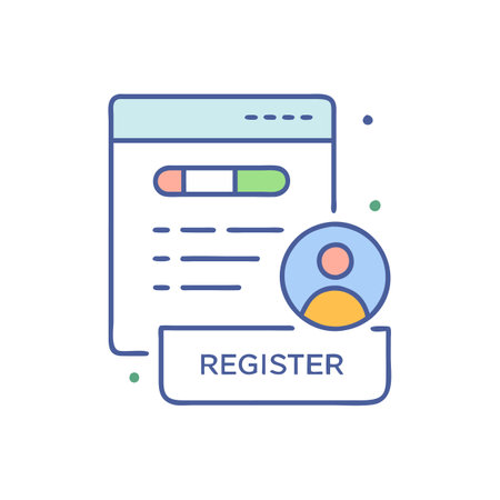 Registration Icons for Events and Servicesのイラスト素材