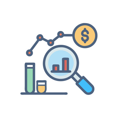 Modern Market Research Icon for Strategyのイラスト素材