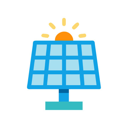 Solar Panel Icon for Renewable Energy