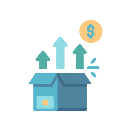 Icons for Maximizing Sales through Upsellingのイラスト素材