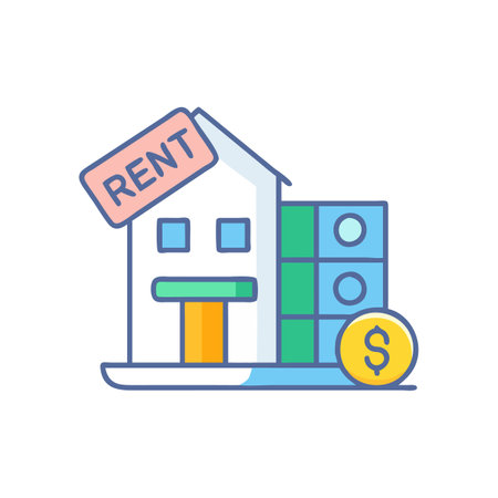 Advanced Rent Collection Icon Designのイラスト素材
