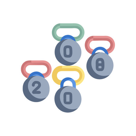 Kettlebell and Dumbbell Set for Versatile Trainingのイラスト素材