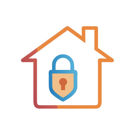 Creative Home Security Icon for Designersのイラスト素材