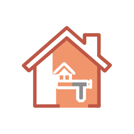 Stylish Home Renovation Icon Illustrationのイラスト素材