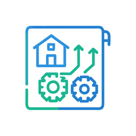 Housing Development Strategy Icon for Economic Growthのイラスト素材