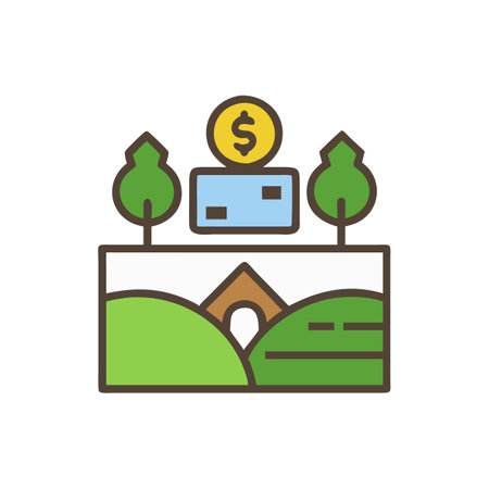 Advanced Land Ownership Icon Designのイラスト素材